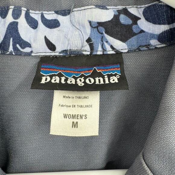 Vintage PATAGONIA Broken Twill Jacket Women's Size Medium Slate Blue/Gray - Picture 8 of 13
